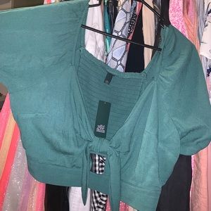 NWT Green wild fable top
